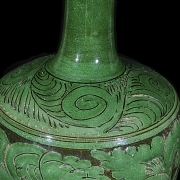Jarrón de cerámica verde Cizhou 
