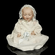 Muñeca de porcelana de carácter Hertel, Schwab & Co., Alemania, c. 1912-1915