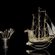 Pareja de piezas de plata, s.XX