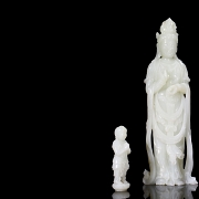 Figura de jade blanco de Hetian 