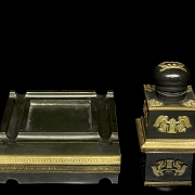 Empire style metal and bronze scrivener's desk, 19th century - 8