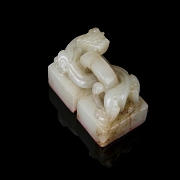 Sello doble de jade de Hetian 