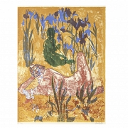 Antonio Guijarro Gutiérrez (1923–2011) ‘Nude Among Lilies’