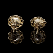 Pendientes de oro amarillo con perlas