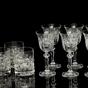 Bohemian glassware set, 20th century