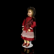 Muñeca de cartón piedra y madera de la SFBJ, París, Francia, c. 1920-1930