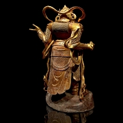 Magnificent bronze figure of ‘Guăng Mù Tiān wáng, Heavenly King’, Ming dynasty