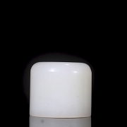 Conjunto caja y anillo de jade blanco de Hetian, dinastía Qing