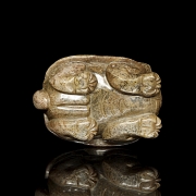 Yellow jade figure of a ‘dragon turtle’, Warring States period