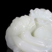 Figura de jade blanco de Hetian