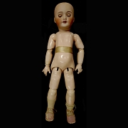 Muñeca de porcelana UNIS France, con sello