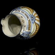 Ceramic jug from Talavera de la Reina, Modesta Diaz, 1865