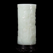 Portapinceles de jade blanco 