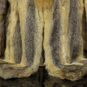 Short red fox fur coat