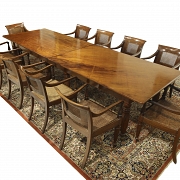 Colonial-style dining room set, 20th century