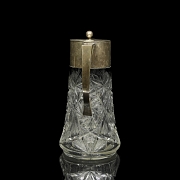 Jarra de cristal tallado, estilo Art Déco, med. s.XX