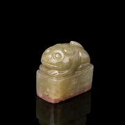 Carved jade seal ‘Beast’, Qing dynasty