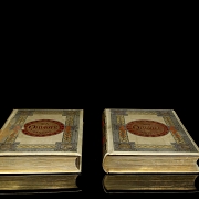 Two volumes of ‘The Ingenious Gentleman Don Quixote of La Mancha’, circa 1880