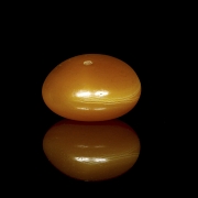 Gran cuenta de ágata amarilla, dinastía Liao