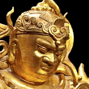 Magnificent bronze figure of ‘Guăng Mù Tiān wáng, Heavenly King’, Ming dynasty