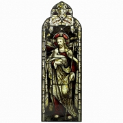 Shrigley and Hunt, leaded glass window ‘Christ with Apostles’, 19th-20th century