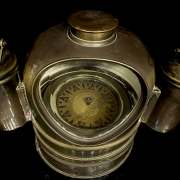 Navigation compass in logbook, early 20th century