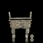 Incensario de Liulí azul cobalto