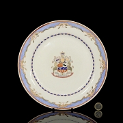 Plato de porcelana para exportación 