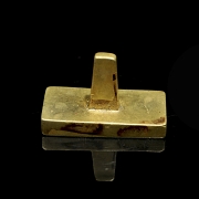 Pequeño sello de bronce dorado, dinastía Qing