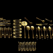 23-24k gold-plated ‘Solingen’ cutlery, 20th century