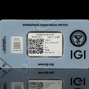 Diamante natural en talla brillante, 0.50 ct, certificado IGI