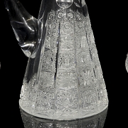 Set of glassware with jug and six glasses, 20th century