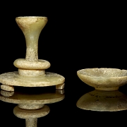 Carved jade-footed vessel, Han dynasty - 3