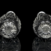 Pareja de licoreras de cristal tallado, Europa, s.XX