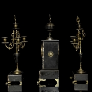 Mantle clock with trim, Napoleon III style, late 19th century - 7