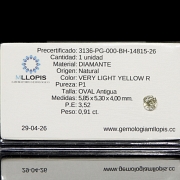 Diamante natural de talla oval antigua