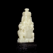 Jarrón de jade blanco de Hetian 