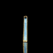 Colgante rectangular de oro amarillo de 18K con turquesa