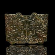 Placa de jade tallado, estilo Han