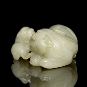 Figura de jade blanco de Hetian