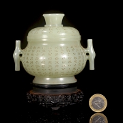 Incensario de jade de Hetian 
