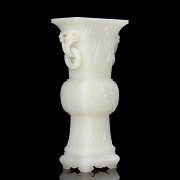 Jarrón de jade blanco de Hetian 