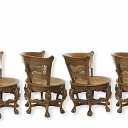 Set of Dutch Colonial-style ‘Burgomaster’ chairs, 20th century
