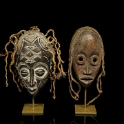 Pareja de máscaras ceremoniales africanas, s.XX