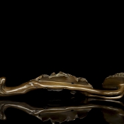 Ruyi de madera “Lingzhi”, dinastía Qing