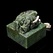 Gran sello de jade espinaca 