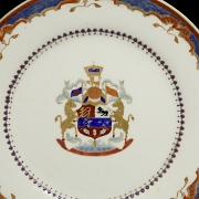 Plato de porcelana para exportación