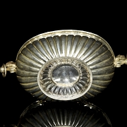 Mexican silver centerpiece with leonine handles, Tane, 20th century