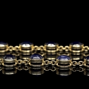 Pulsera de oro amarillo con zafiros