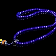 Collar de cuentas de ágata azul, dinastía Yuan